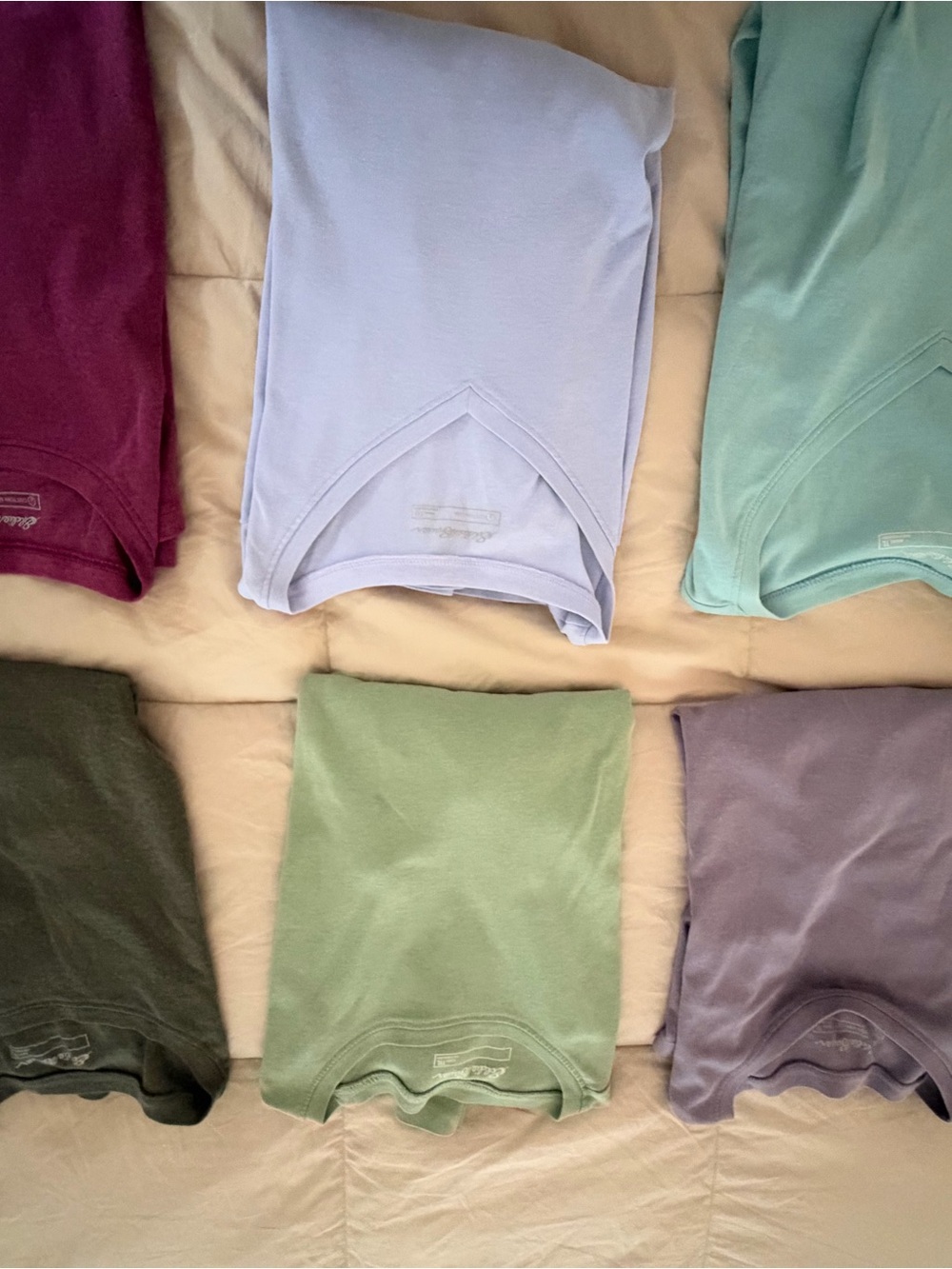 Eddie Bauer Women's Long Sleeve Tees in Lavender, Mint, Sage, Plum, Olive